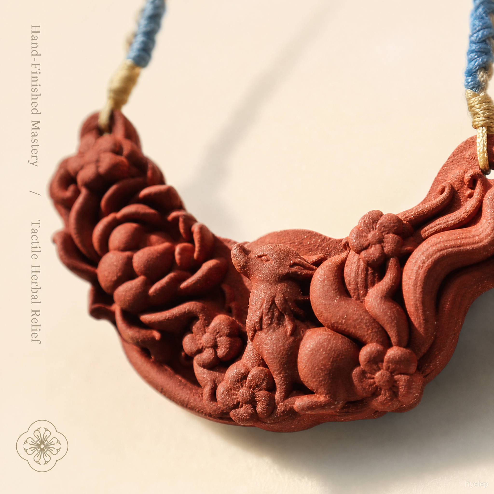 Crescent Nine-Tailed Fox Incense Charm